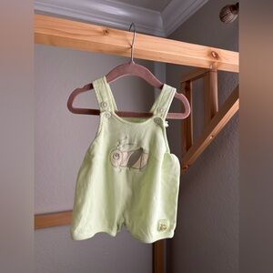 Vintage Teeny Tiny Baby Green Overalls Size 3-6 Months
